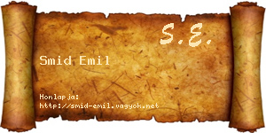 Smid Emil névjegykártya