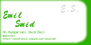 emil smid business card